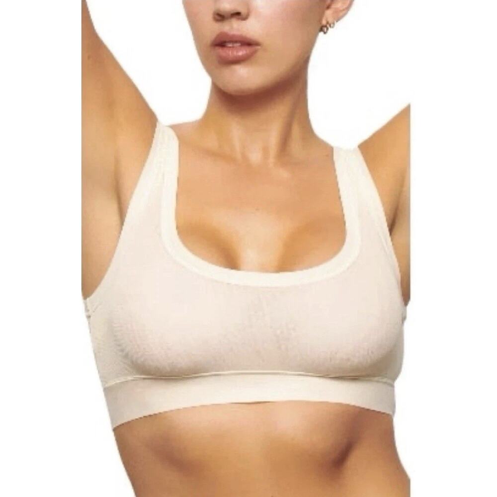 SKIMS Summer Mesh Scoop Bralette Bone